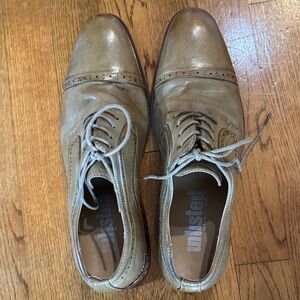 Unlisted Men’s Light Brown Leather Brogue Oxford Shoes